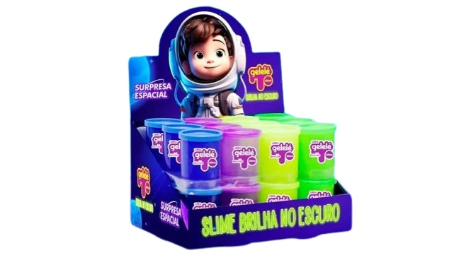 GELELE SLIME BRILHA NO ESCURO CORES SURPR...