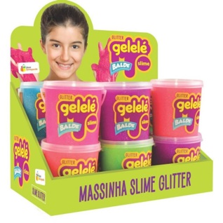 GELELE SLIME POTE 152G GLITTER CX C/ 12 PCS