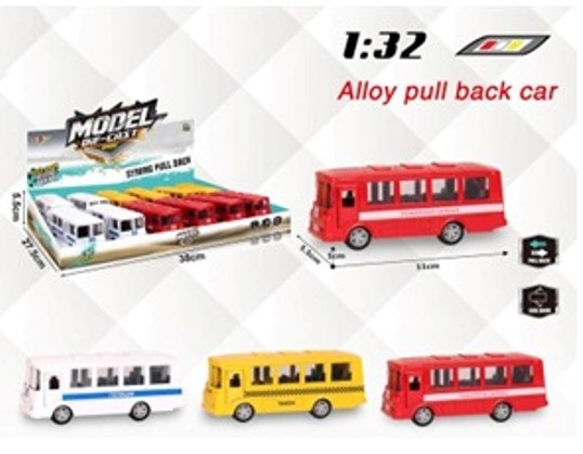 ONIBUS DE METAL COLORIDO MODEL DIE-CAST M...