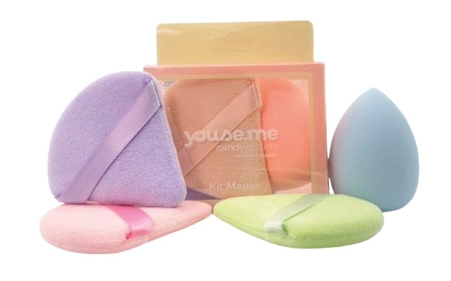 Kit 4 Un Esponja De Base Gota E Veludo - ...