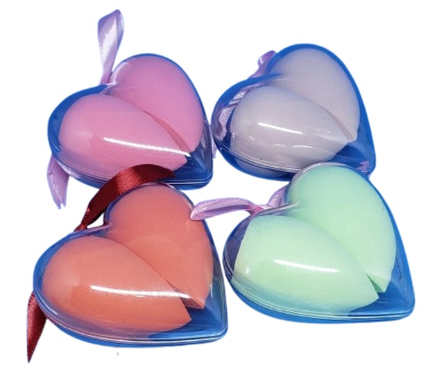 Kit 02 Esponja De Maquiagem Coração – Fac...