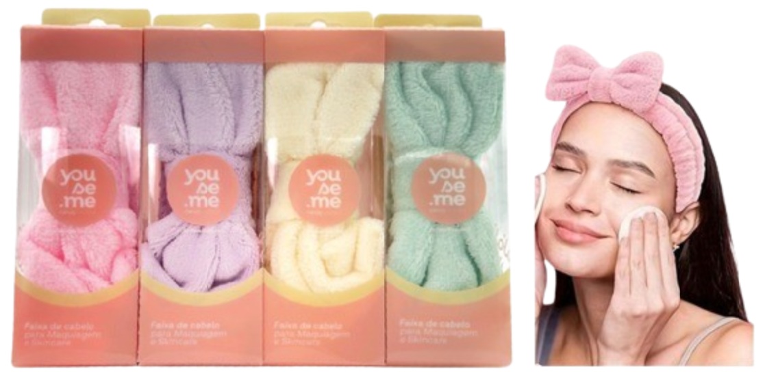 Faixa Para Cabelo Make Limpeza De Pele 1U...