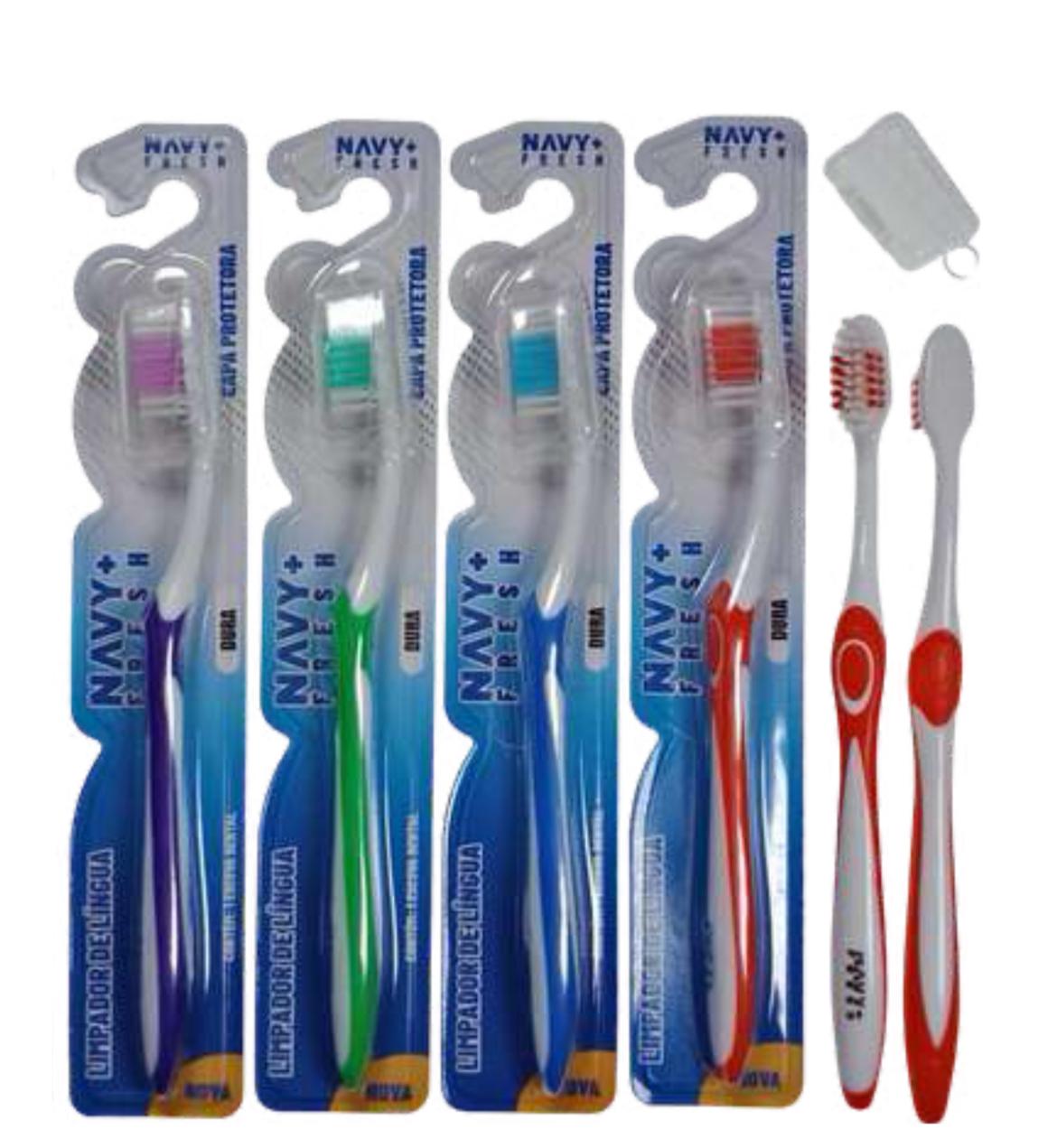 ESCOVA DE DENTE ADULTO DURA NAVY FRESH N4...