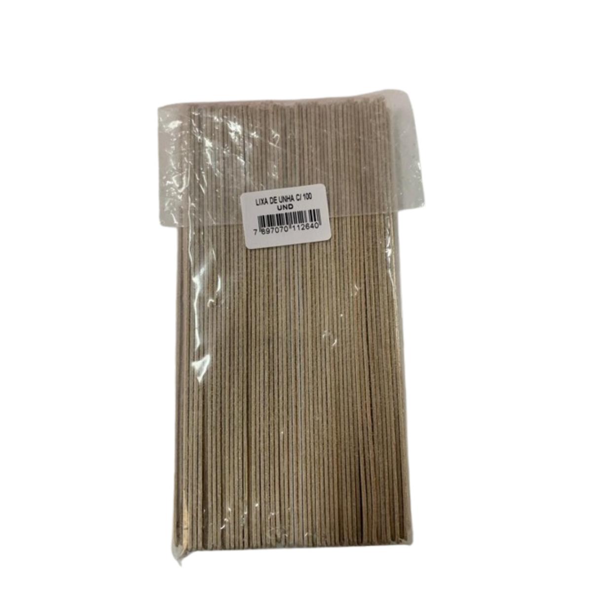 LIXA DE UNHA COM 100 UNIDADES