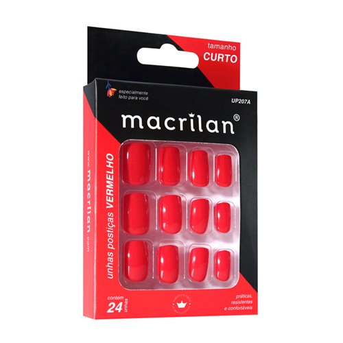 UNHAS POSTICAS VERMELHO TAMANHO CURTO C/2...