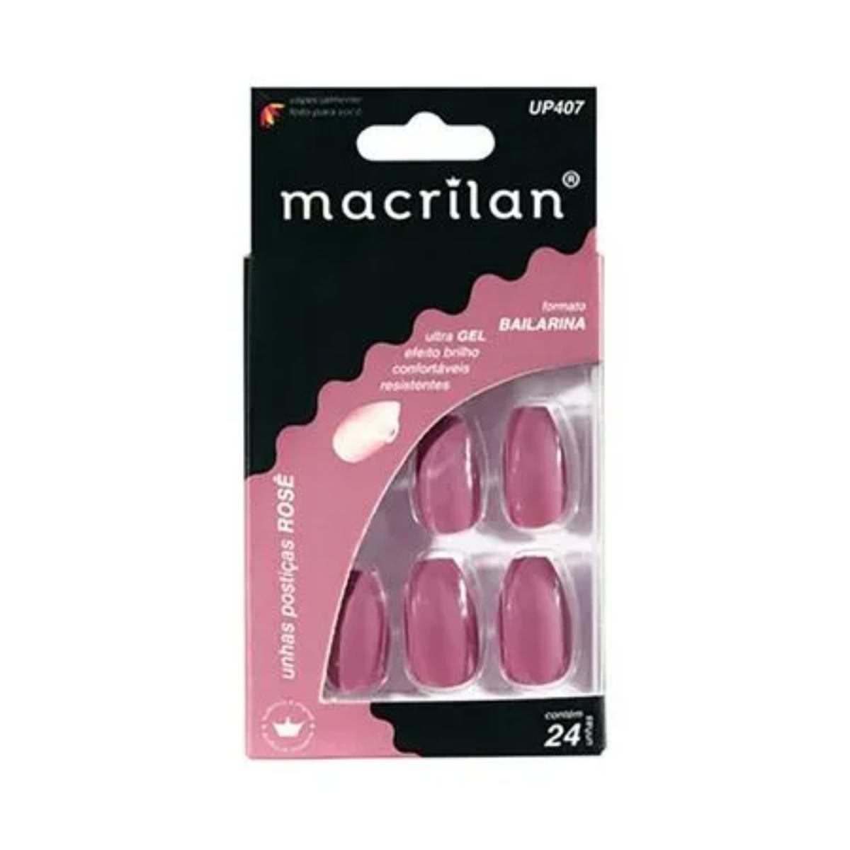 UNHAS POSTICAS ROSE BAILARINA C/24 PCS UP...