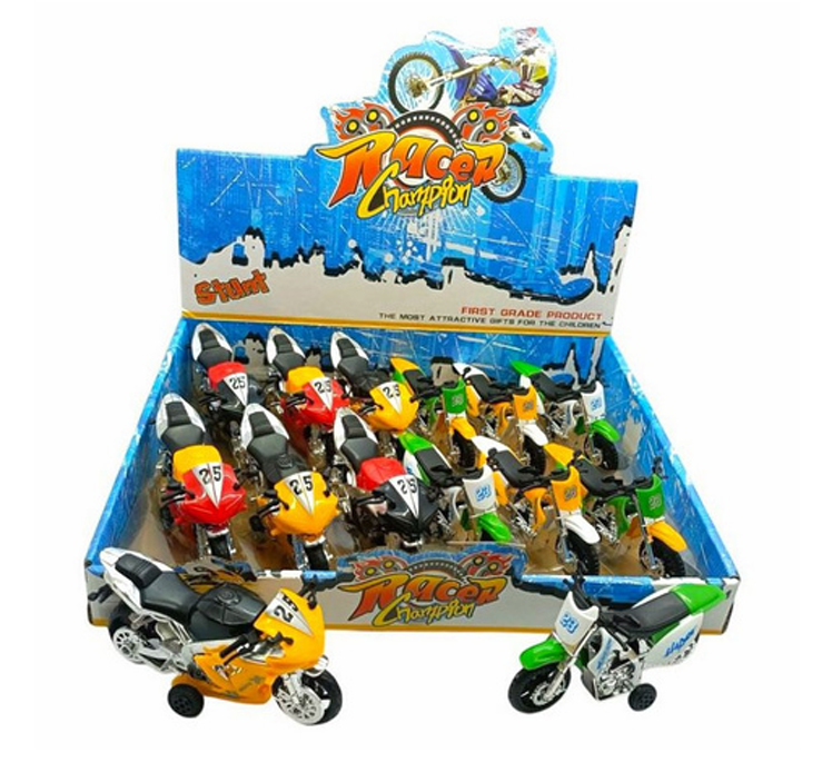 BRINQUEDO MOTO PULL BACK FRICCAO MIKI TOY...