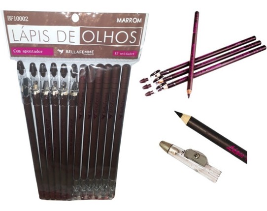 LAPIS DE OLHO MARROM COM APONTADOR BELLAF...