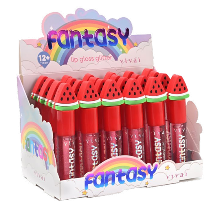 LIP GLOSS GLITTER MELANCIA FANTASY VIVAI ...