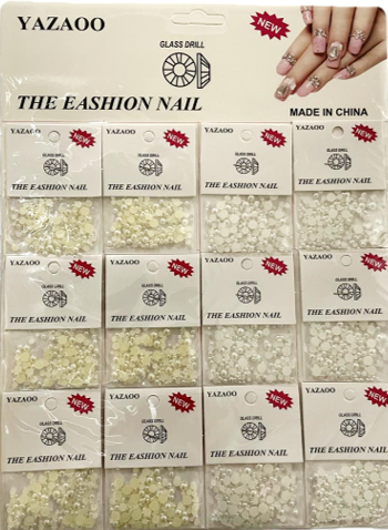 CARTELA DE PEROLA PARA UNHAS YAZAOO C/ 12...