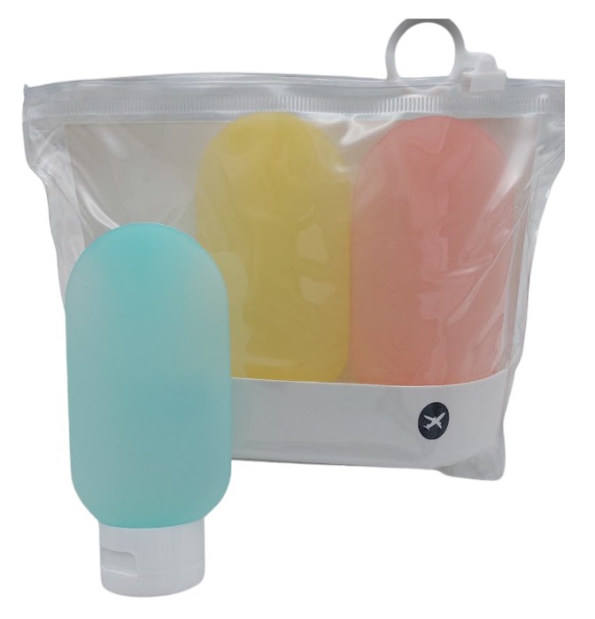 KIT FRASCOS DE PLASTICO PARA VIAGEM COSME...