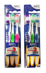 ESCOVA DE DENTE ADULTO MEDIA NAVY FRESH N...