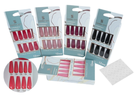 UNHAS POSTICAS BAILARINA PLASTICO AUTOCOL...