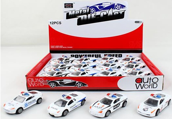 CARRO METAL POLICE AUTO WORLD MIKI TOY MS...