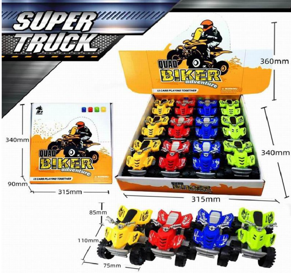 QUADRICICLO PLASTICO FRICCAO QUAD BIKER A...