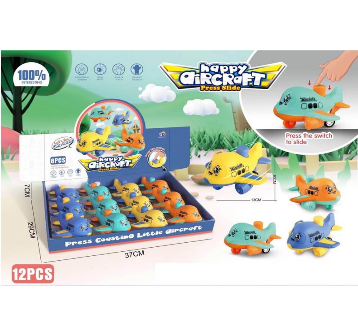 AVIAO PLASTICO HAPPY AIRCRAFT PRESS SLIDE...