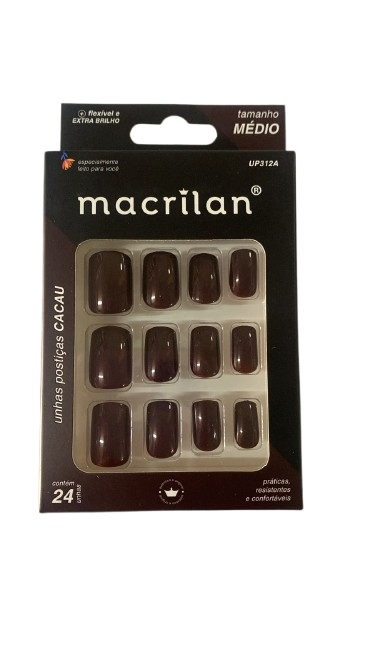 UNHAS POSTICAS CACAU TAMANHO MEDIA C/24 P...