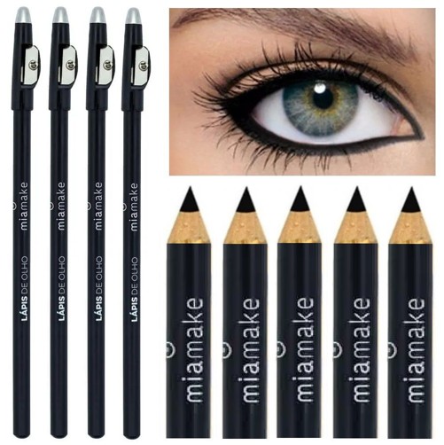 LAPIS DE OLHO PRETO COM APONTADOR MIAMAKE...