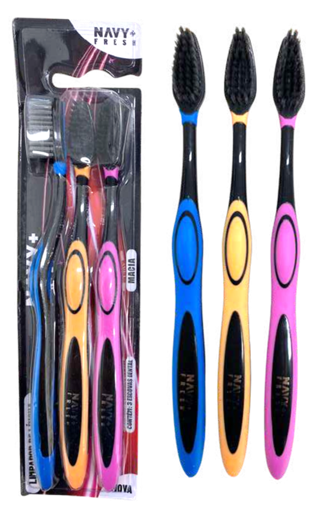 ESCOVA DE DENTE ADULTO MACIA NAVY FRESH C...
