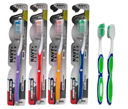 ESCOVA DE DENTE ADULTO MEDIA NAVY FRESH N...