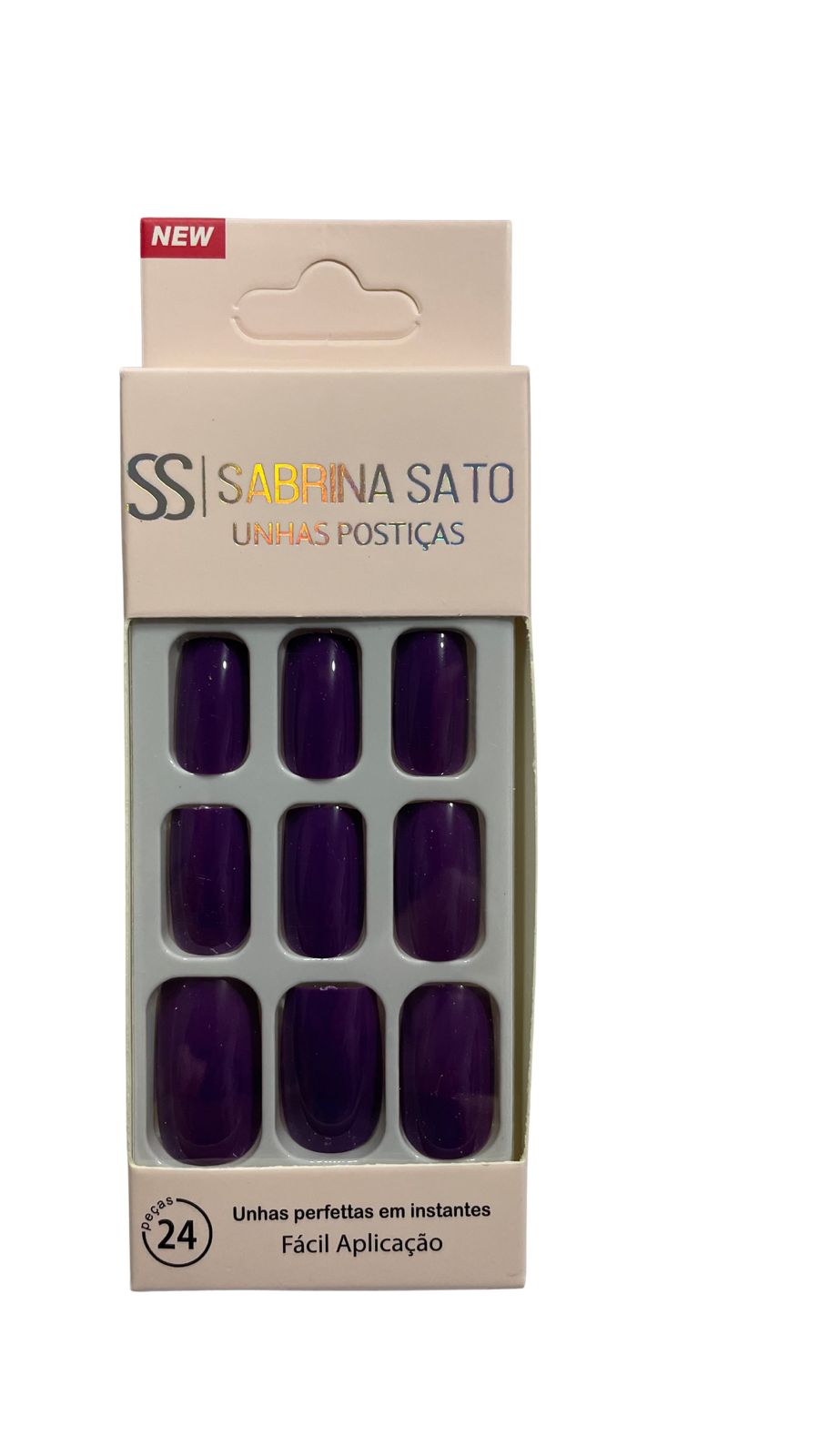 UNHAS POSTICAS QUADRADA MEDIA PLASTICO AU...