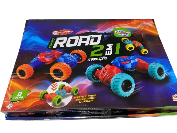 CARRO A FRICCAO ROAD 2 EM 1 CORES WELLMIX...
