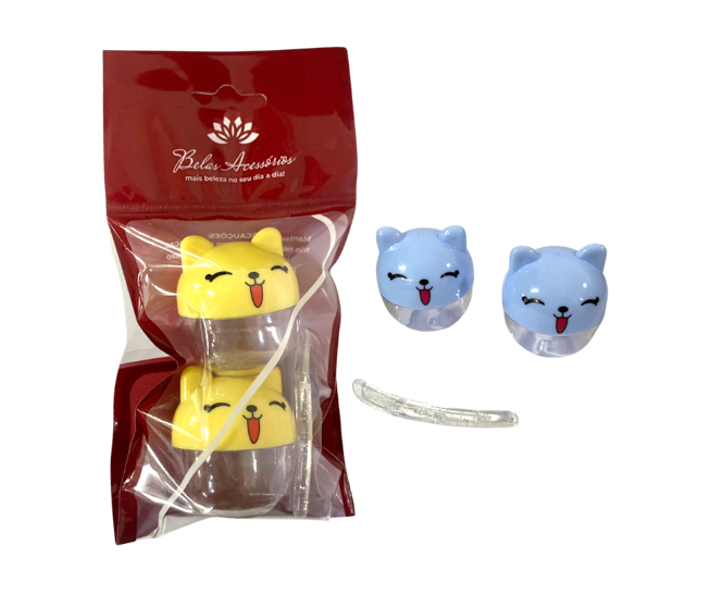 KIT 2 POTINHOS DE VIAGEM P/CREME EM PLAST...