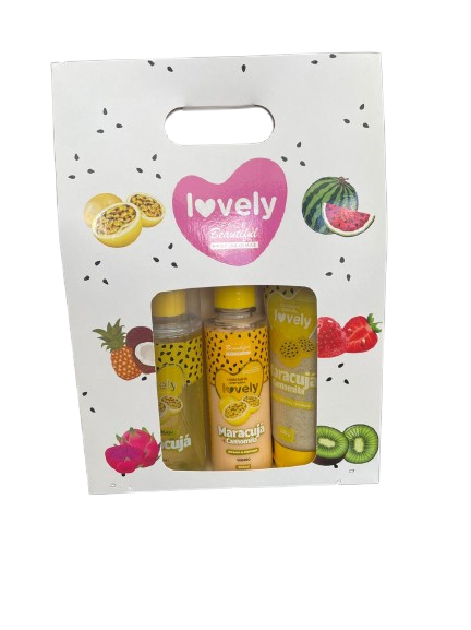 KIT PRESENTE LOVELY MARACUJA 03 PCS 200ML...