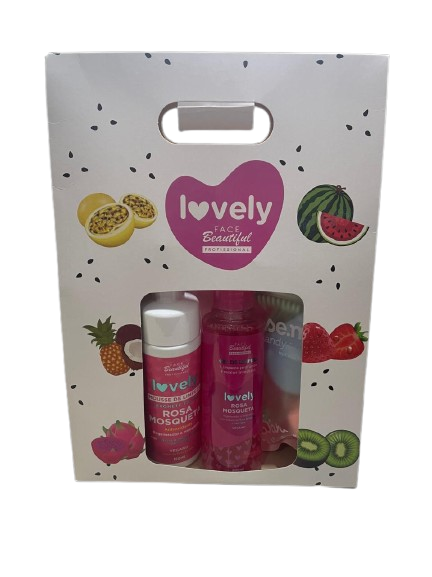 KIT PRESENTE LOVELY ROSA MOSQUETA C/03 PC...