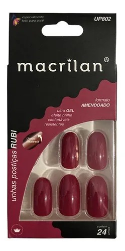 UNHAS POSTICAS RUBI FORMATO AMENDOADO C/2...