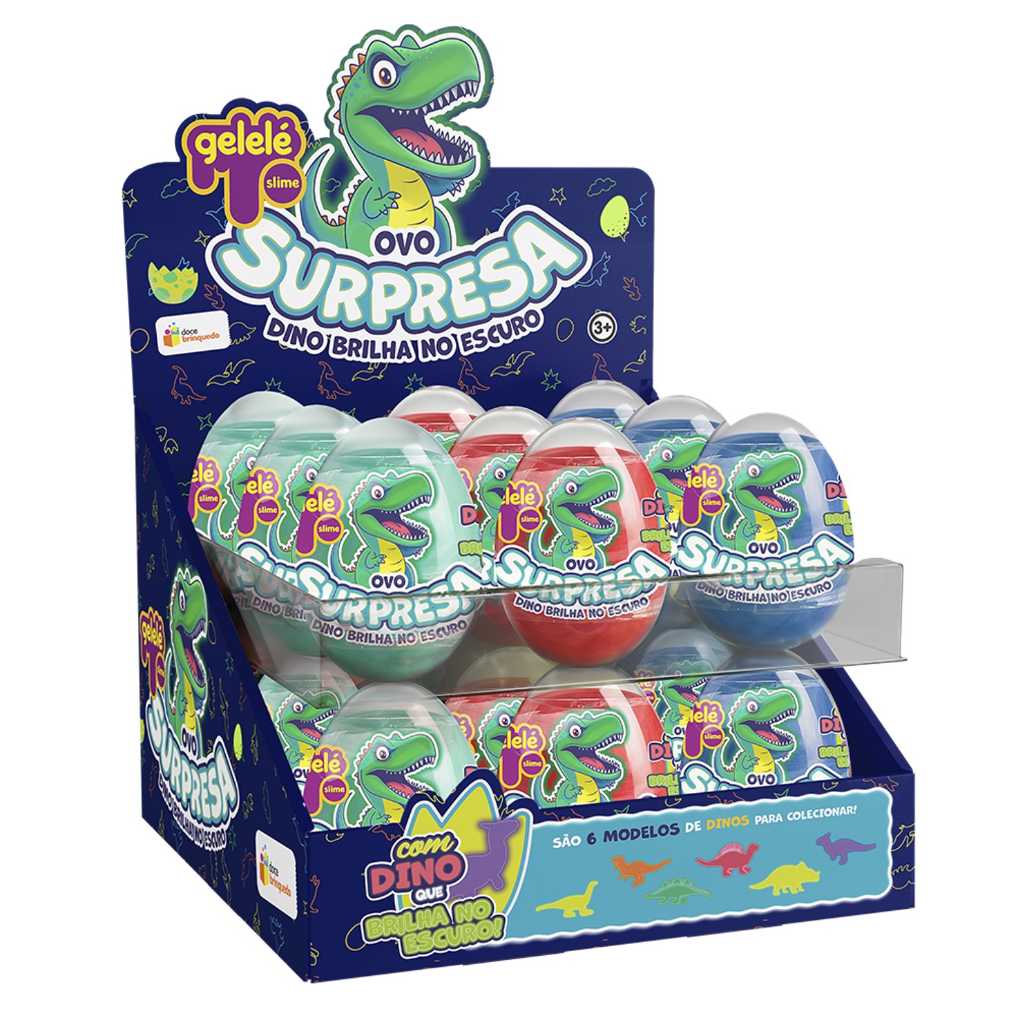 GELELE OVO SURPRESA 98G DINO BRILHA NO ES...