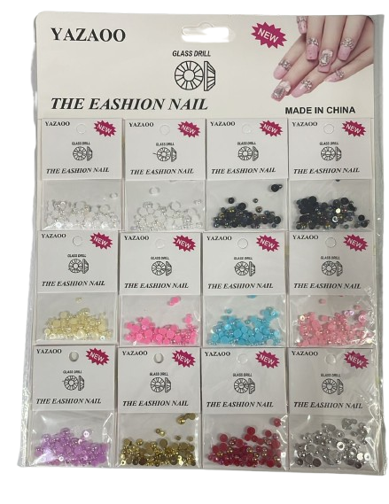 CARTELA DE PEROLAS COLORIDAS PARA UNHAS Y...