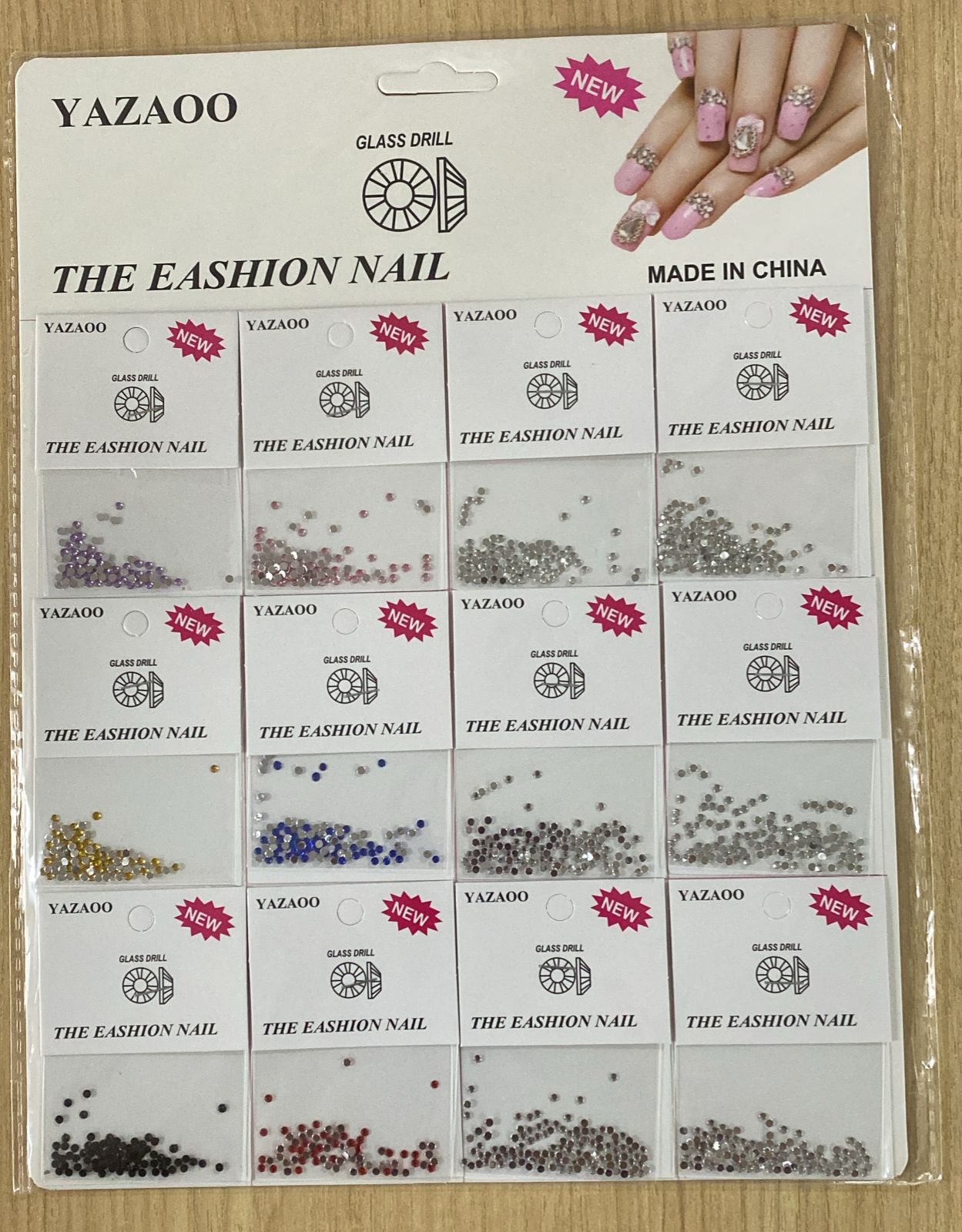 CARTELA DE STRASS COLORIDO PARA UNHAS 2MM...