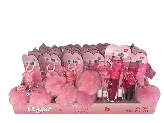 LIP GLOSS BRILHO LABIAL CHAVEIRO AMOR ANJ...