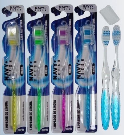 ESCOVA DE DENTE ADULTO MACIA NAVY FRESH N...