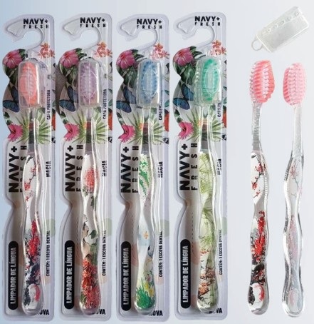 ESCOVA DE DENTE ADULTO MACIA NAVY FRESH N...