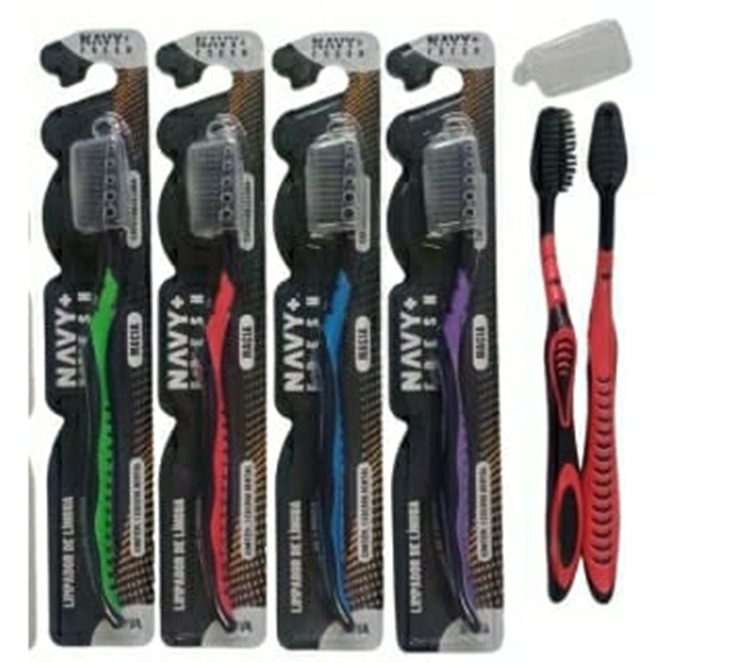 ESCOVA DE DENTE ADULTO MACIA NAVY FRESH N...