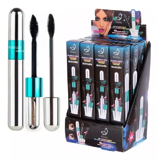 RIMEL MASCARA PARA CILIOS 4D 2 EM 1 FEBEL...