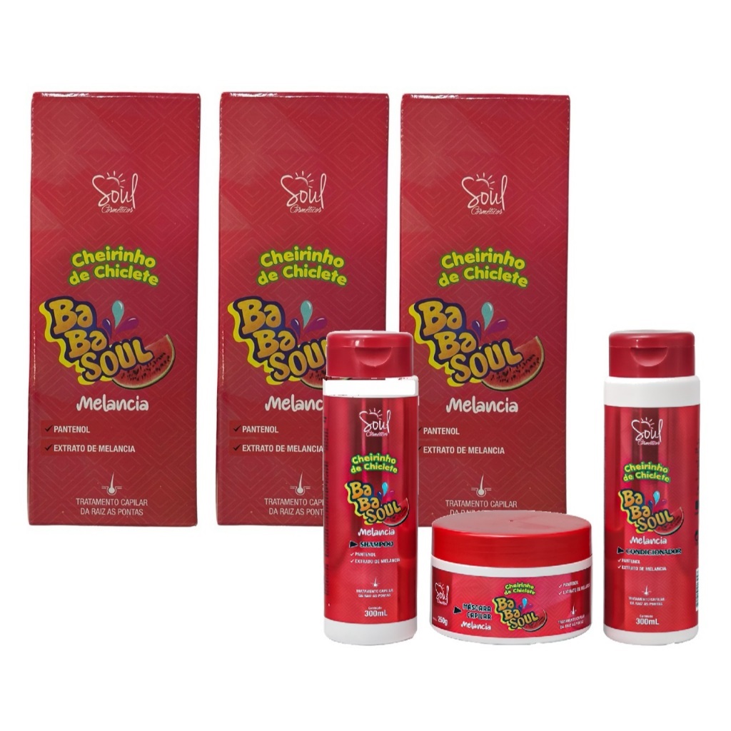 Kit Capilar Babasoul Cheirinho Chiclete M...