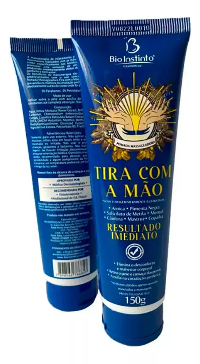 Pomada Massageadora Tira Com A Mão 150gr ...