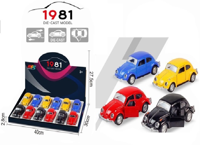 Carro Fusca De Metal Mcfive Fricçao 12un ...