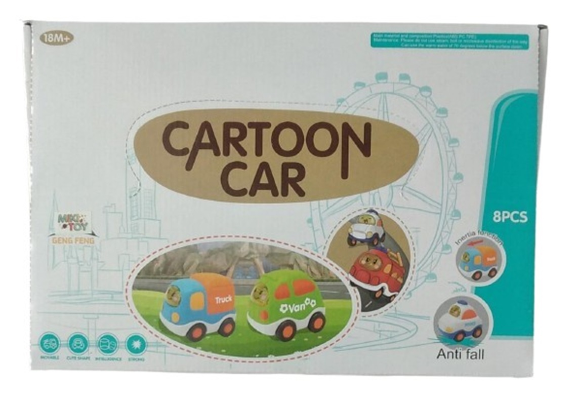 Carro Cartoon Van E Car Fricção 8 Un – Mi...