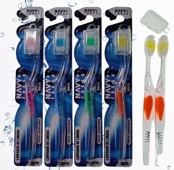 Escova De Dente Macia Com Capa N4012 12Un...