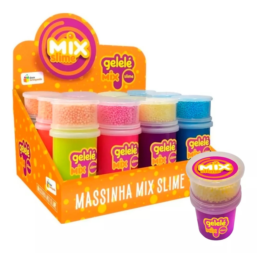 Massinha Divertida Slime Mix Foam Pote 15...