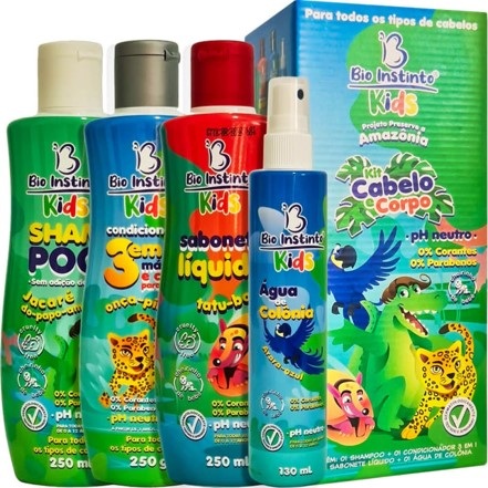 KIT CABELO E CORPO KIDS  BIO INSTINTO 4 I...