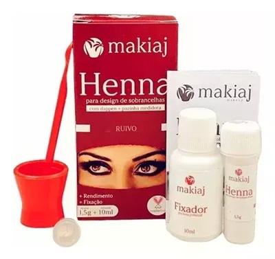 HENNA PARA DESIGN DE SOBRANCELHAS COM FIX...