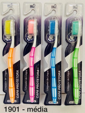 ESCOVA DE DENTE MEDIA COM CAPA PROTETORA ...