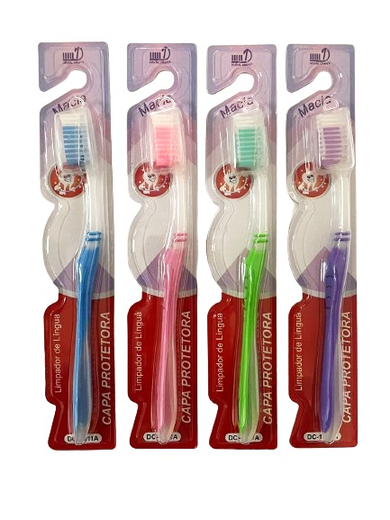 ESCOVA DE DENTE MACIA COM CAPA PROTETORA ...