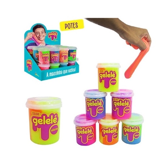Massinha Divertida Slime Color Pote 153G ...