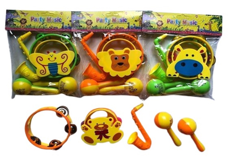 Kit Chocalho E Instrumento Musical Com 5 ...